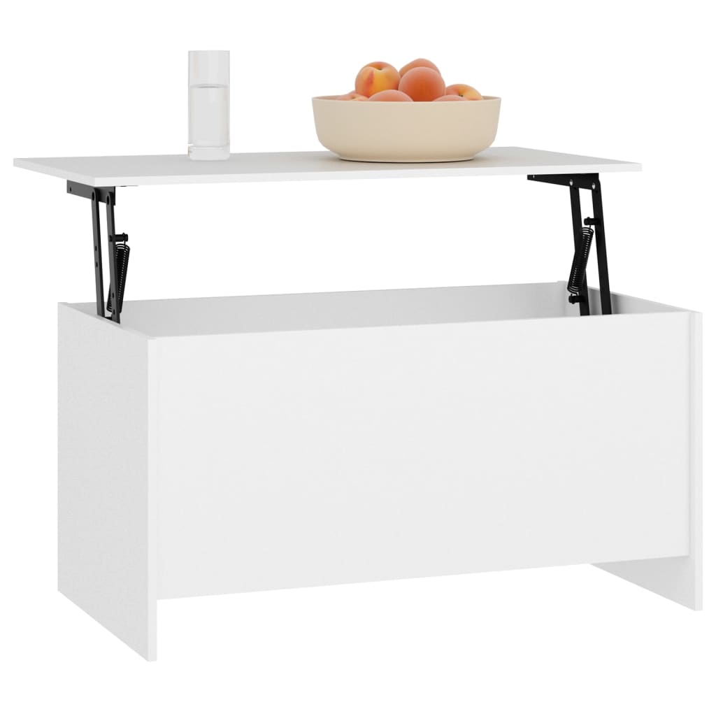 vidaXL Kavos staliukas, baltas, 102x55,5x52,5cm, apdirbta mediena