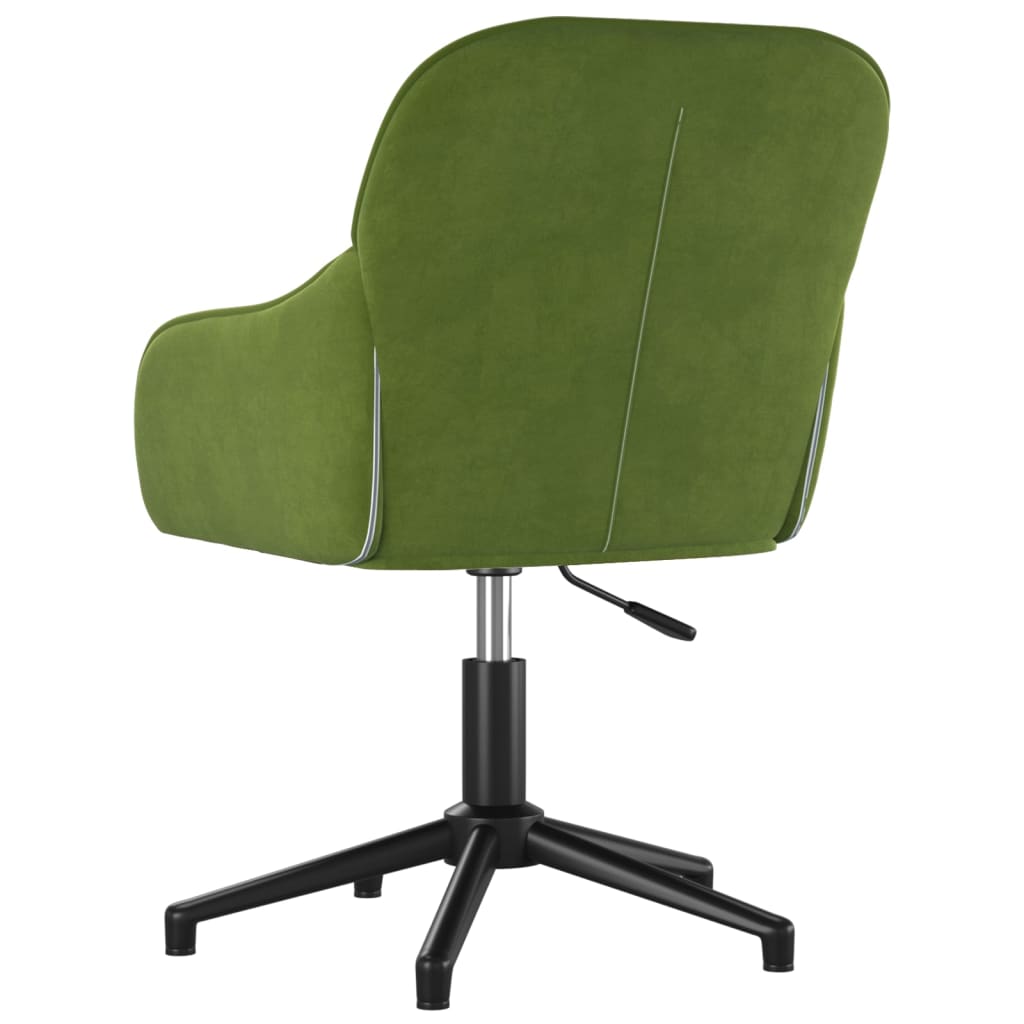 vidaXL Pasukama biuro kėdė, šviesiai žalios spalvos, aksomas