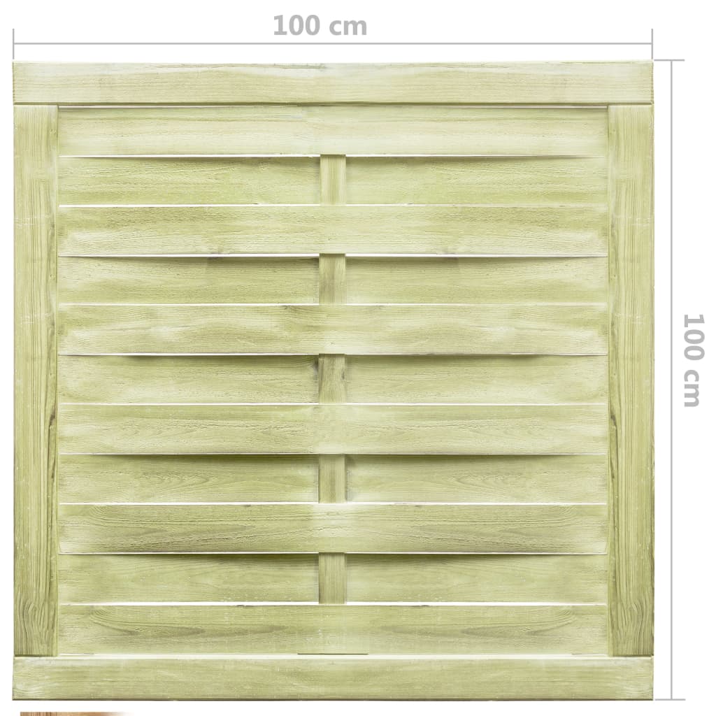 vidaXL Sodo vartai, žali, 100x100cm, impregnuota pušies mediena