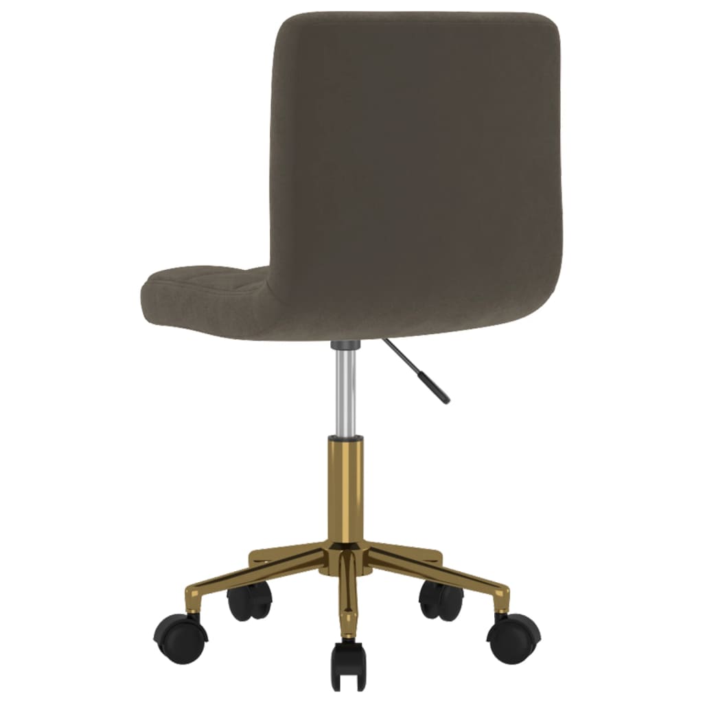 vidaXL Pasukama biuro kėdė, tamsiai pilkos spalvos, aksomas (334503)