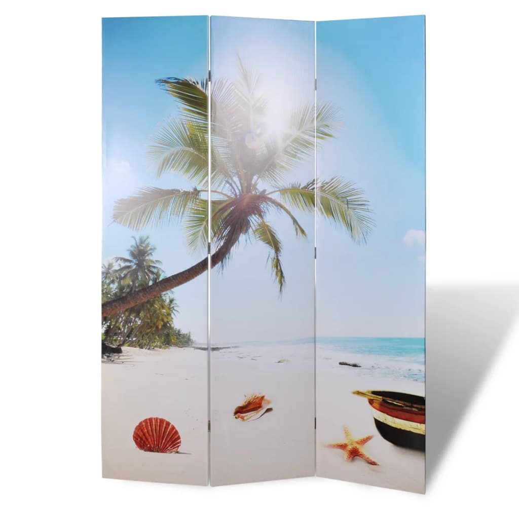 vidaXL Kambario pertvara, 120x170 cm, paplūdimio paveikslėlis