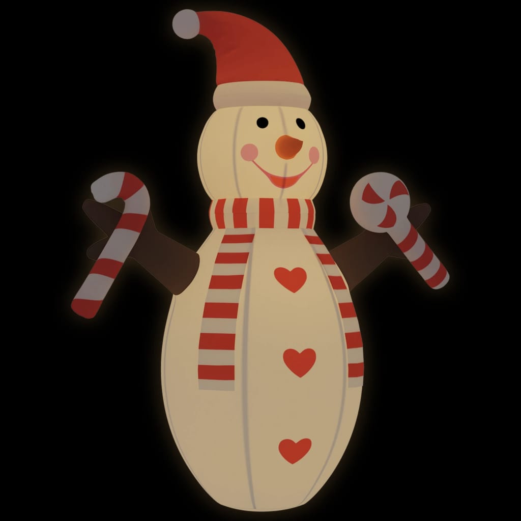 vidaXL Pripučiama kalėdinė dekoracija sniego senis su LED, 630cm