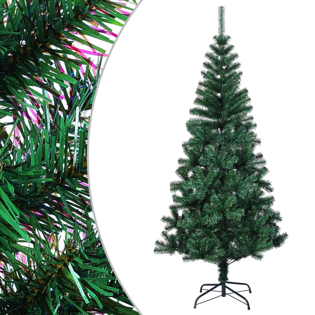 vidaXL Dirbtinė Kalėdų eglutė su spalvotom šakom, žalia, 150cm, PVC
