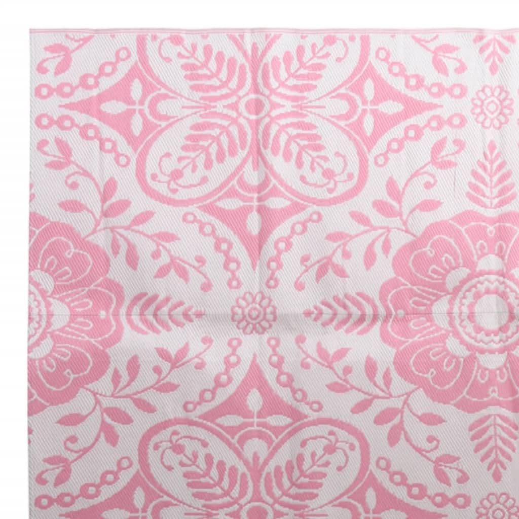 vidaXL Lauko kilimas, rožinės spalvos, 190x290cm, PP