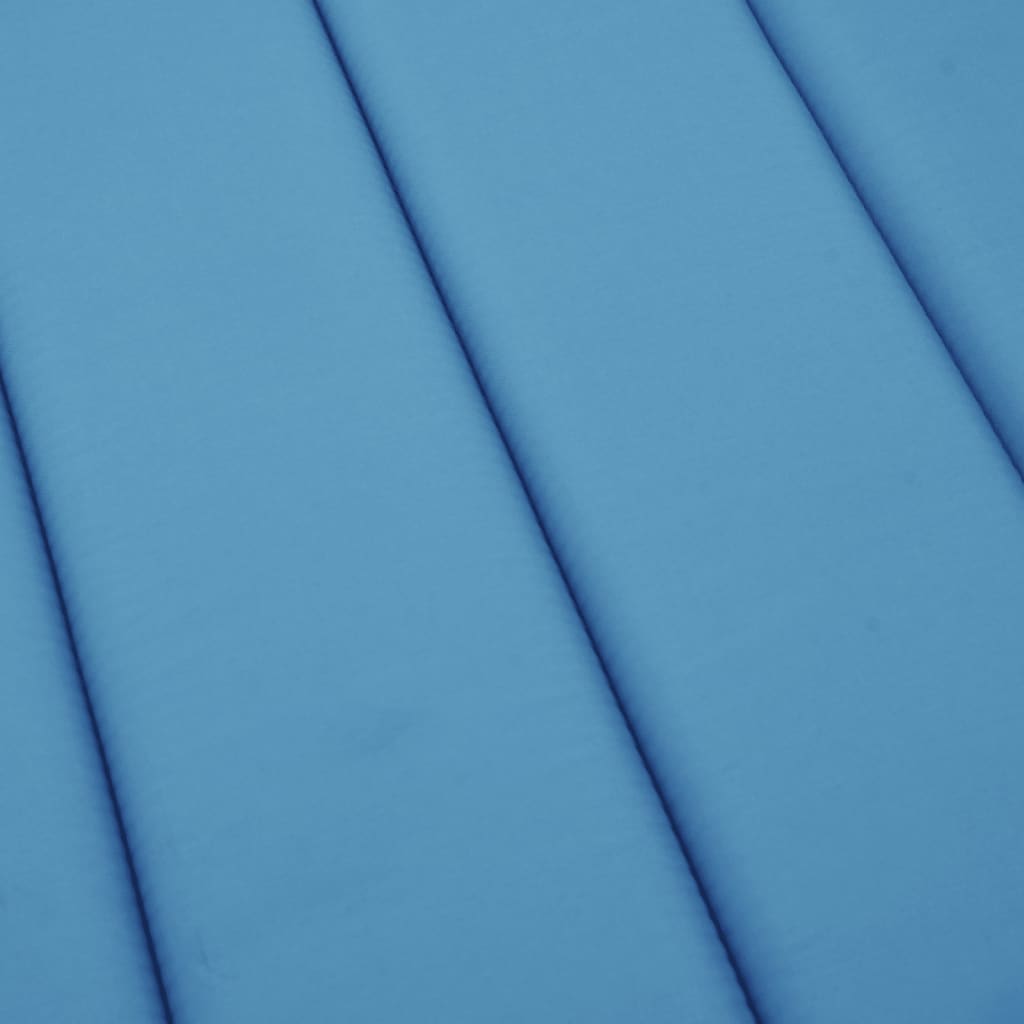 vidaXL Saulės gulto čiužinukas, mėlynos spalvos, 186x58x3cm, audinys