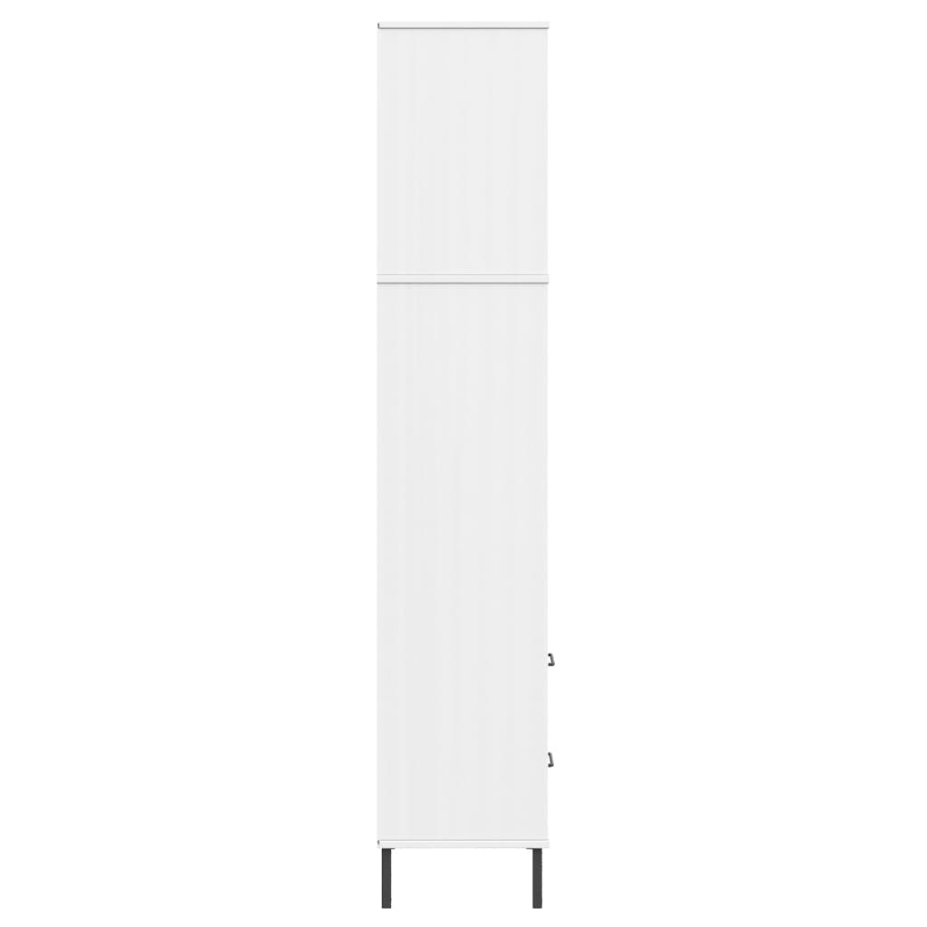 vidaXL Knygų spinta su 2 stalčiais, balta, 60x35x180cm, mediena, OSLO