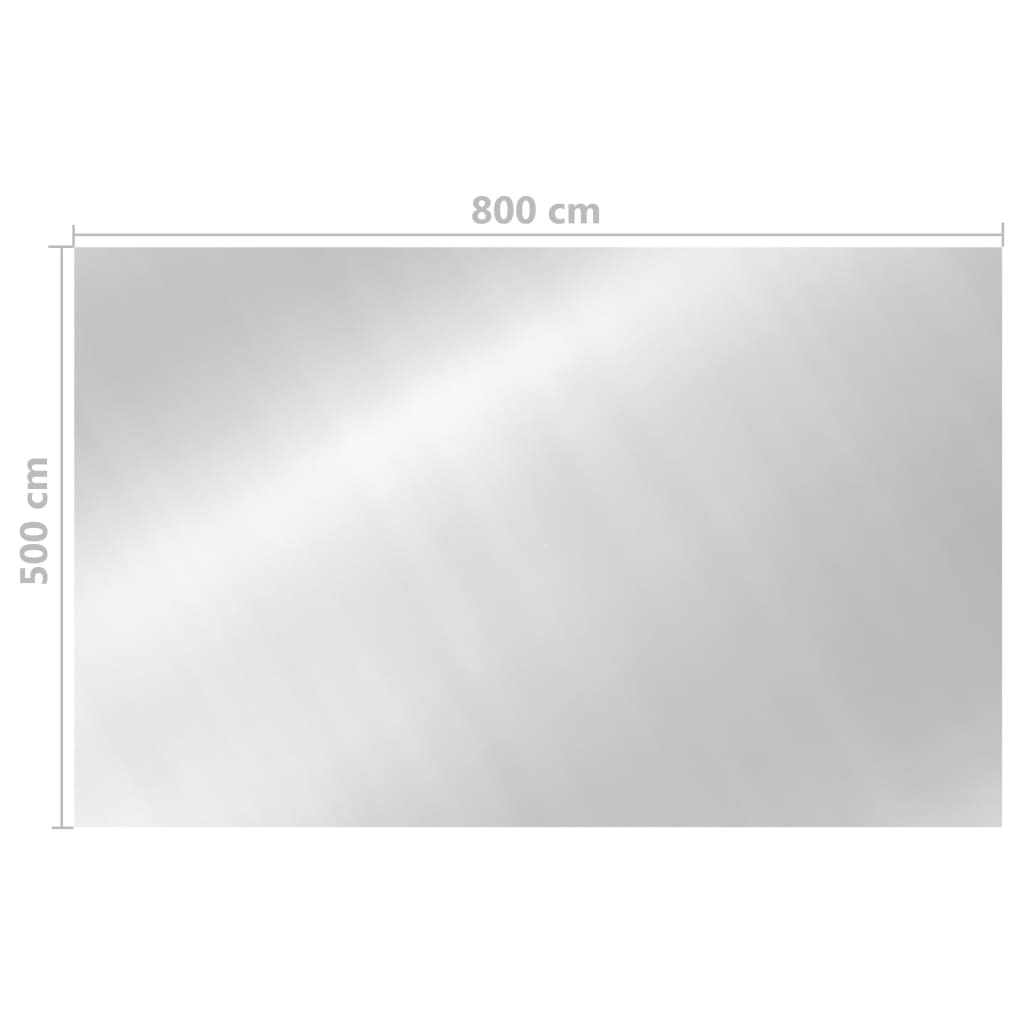 vidaXL Saulės šviesą sugerianti baseino plėvelė, sidabrinė, 8x5m, PE