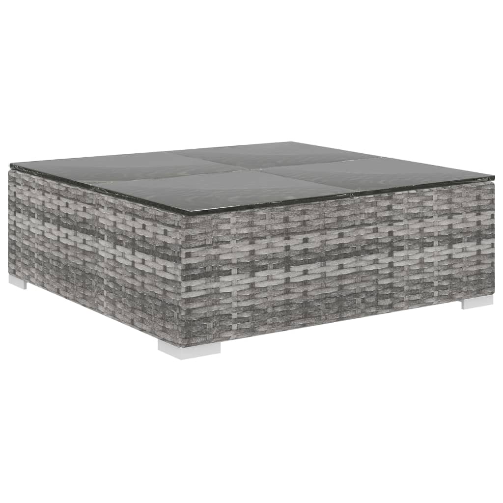 vidaXL Sodo baldų komplektas su pagalvėmis, 6d., pilkas, poliratanas