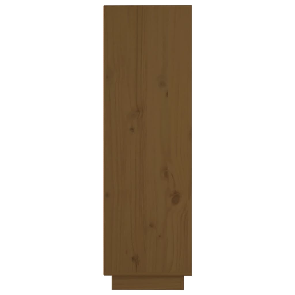 vidaXL Komoda, medaus ruda, 37x34x110cm, pušies medienos masyvas
