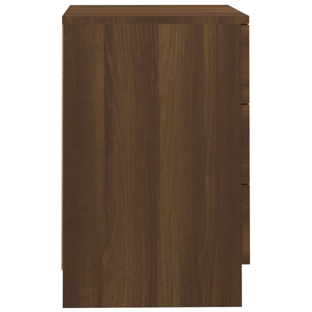vidaXL Naktinės spintelės, 2vnt., rudos ąžuolo, 38x35x56cm, mediena