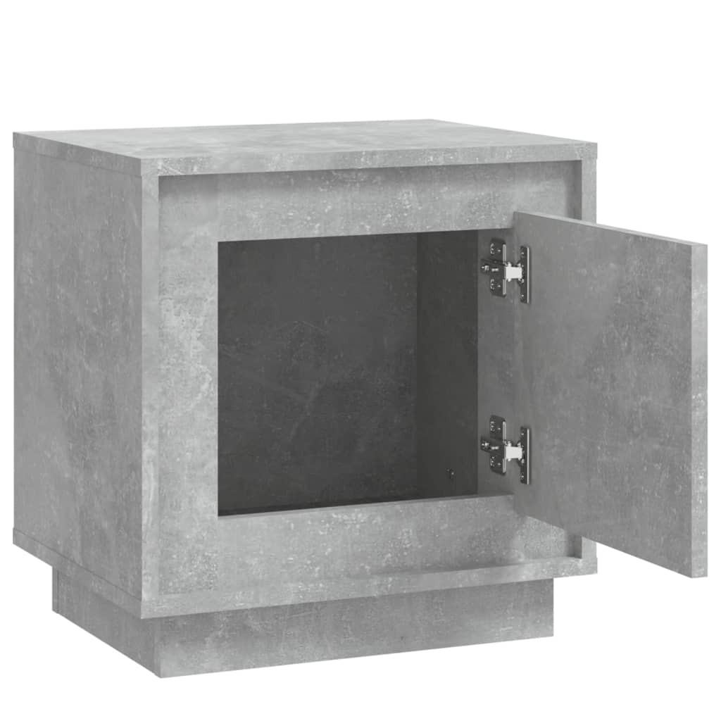 vidaXL Naktinė spintelė, betono pilka, 44x35x45cm, apdirbta mediena