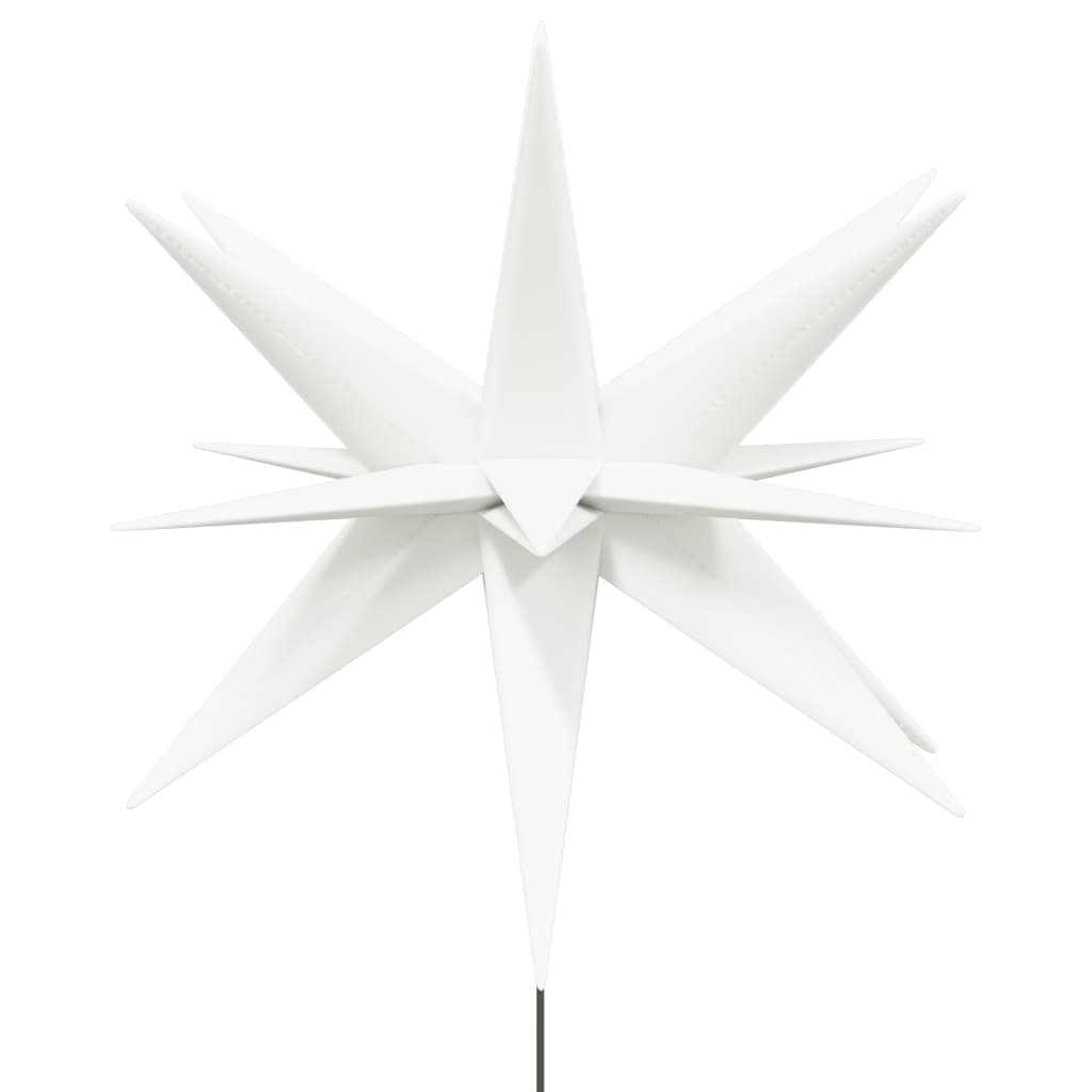 vidaXL Kalėdinis šviestuvas su kuoliuku ir LED, baltas, 57cm
