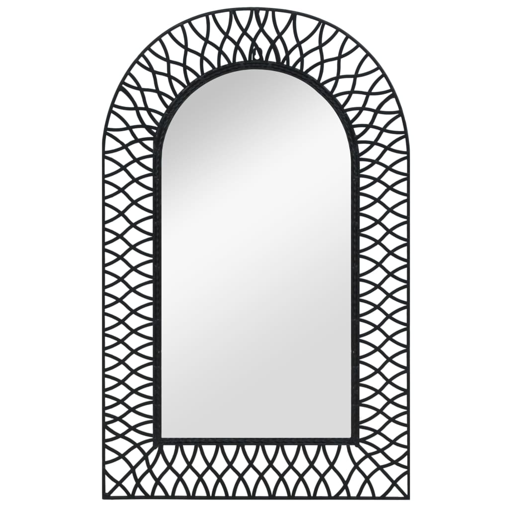 vidaXL Sieninis veidrodis, juodos spalvos, 50x80cm, arkinis