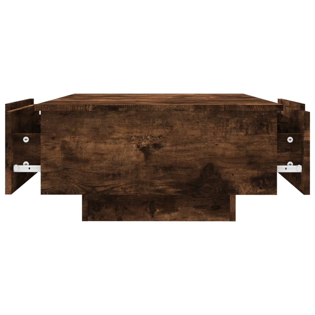 vidaXL Kavos staliukas, dūminio ąžuolo, 90x60x31cm, apdirbta mediena
