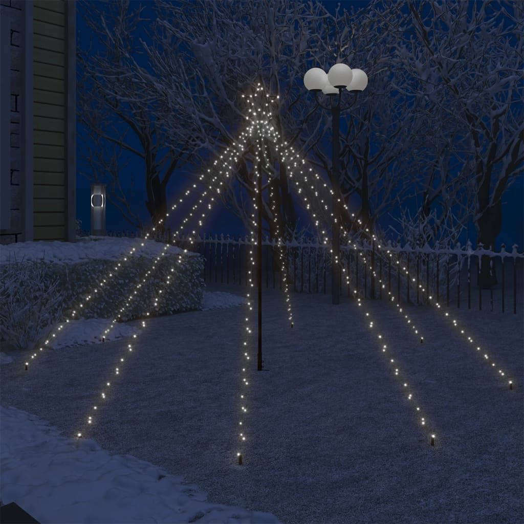 vidaXL Kalėdų eglutės girlianda-krioklys, 400 LED lempučių, 2,5m