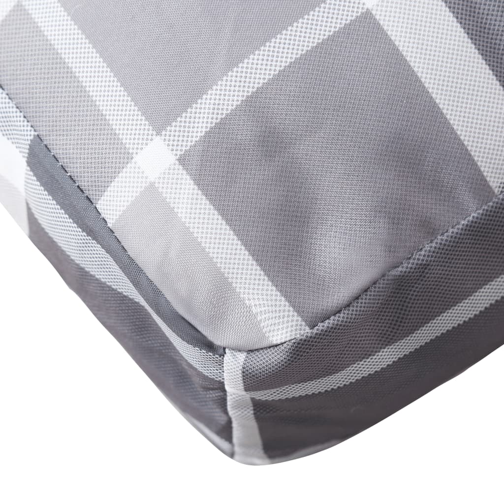 vidaXL Paletės pagalvėlė, pilka, 60x40x12cm, audinys, languota