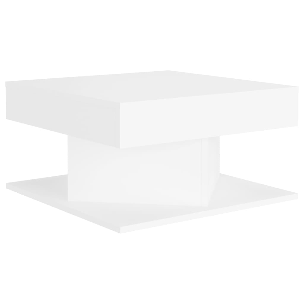 vidaXL Kavos staliukas, baltos spalvos, 57x57x30cm, MDP