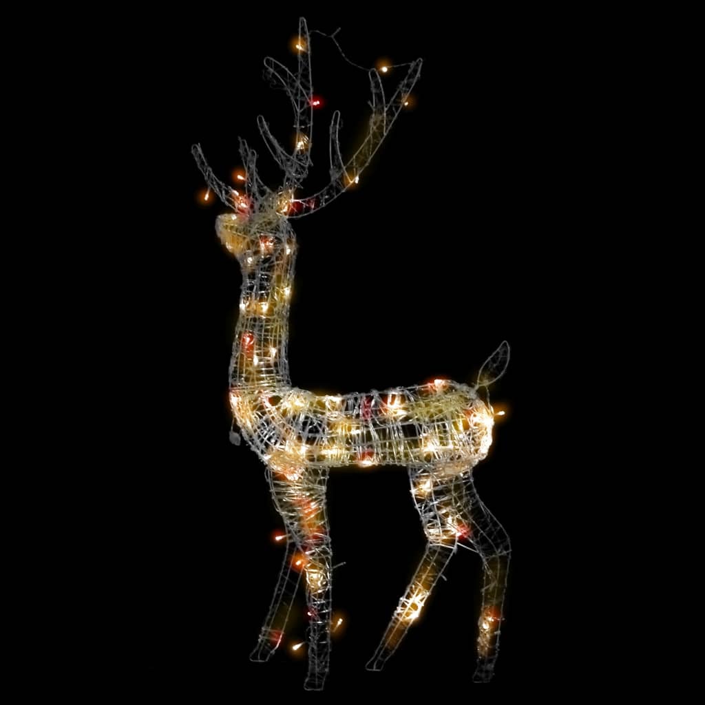 vidaXL Kalėdinės dekoracijos elniai, 3vnt., spalvoti, 120cm, akrilas