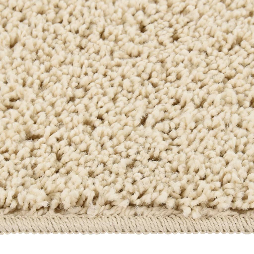 vidaXL Shaggy tipo kilimėlis, kreminis, 160x230cm, neslystantis