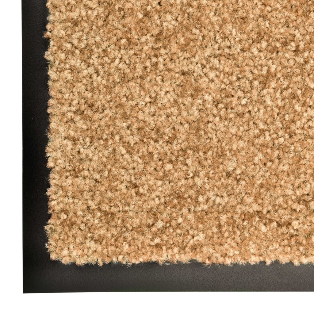 vidaXL Durų kilimėlis, kreminės spalvos, 40x60cm, plaunamas