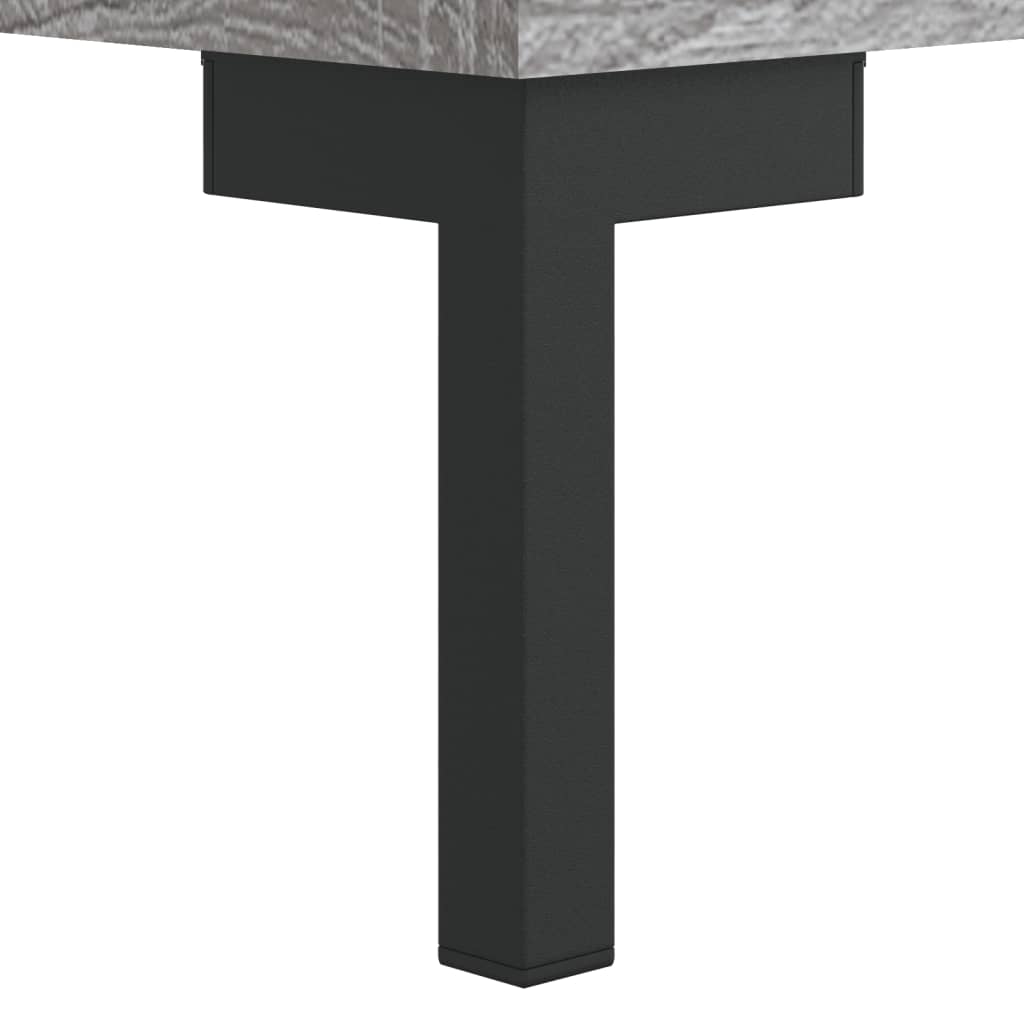 vidaXL Komoda, pilkos ąžuolo spalvos, 34,5x34x180cm, apdirbta mediena