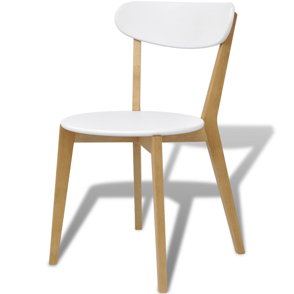 vidaXL Valgomojo kėdės, 4 vnt., MDF ir beržo mediena
