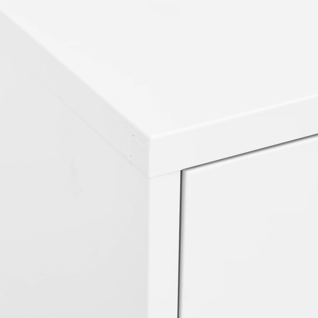 vidaXL Sandėliavimo spintelė, baltos spalvos, 80x35x101,5cm, plienas