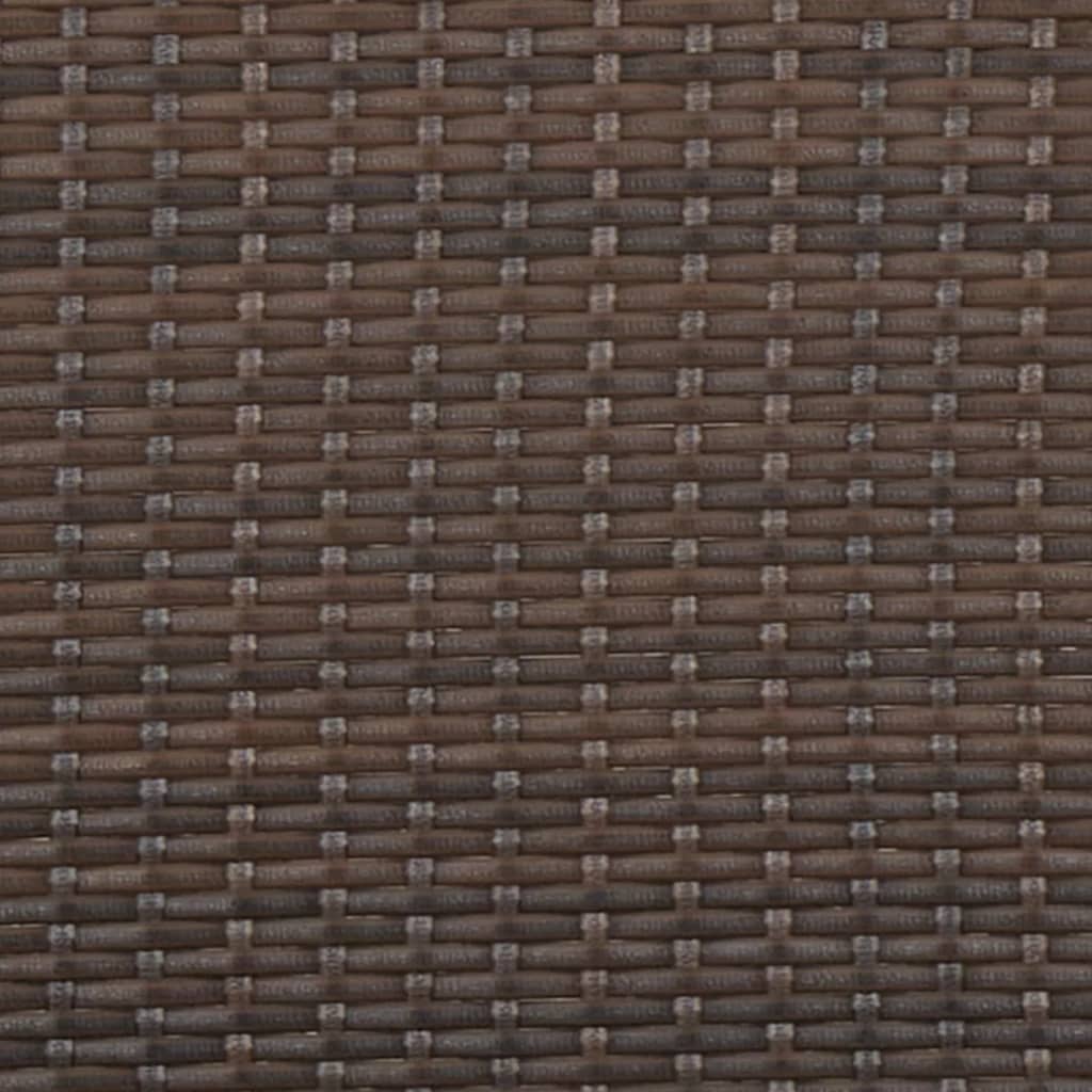vidaXL Dvivietis sodo suoliukas su pagalvėlėmis, rudas, poliratanas