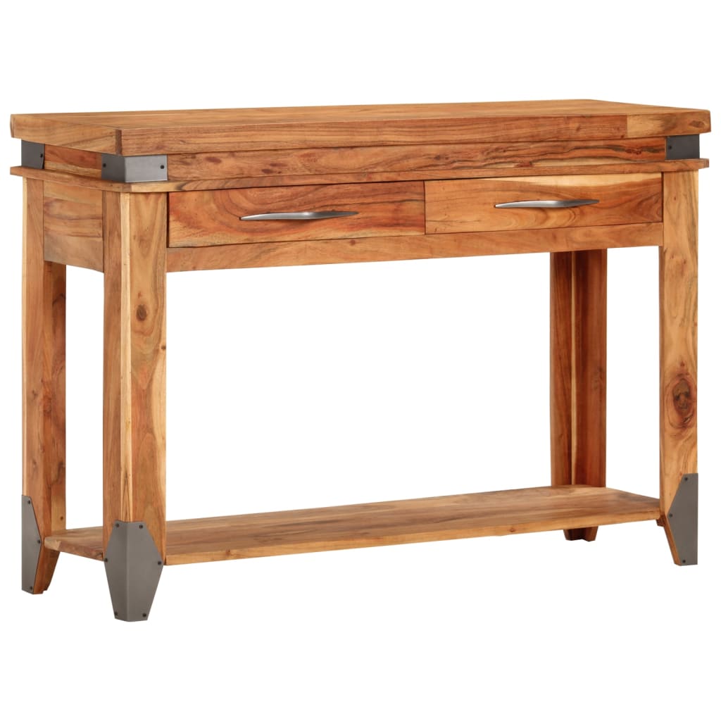vidaXL Konsolinis staliukas, 110x34x74cm, akacijos medienos masyvas