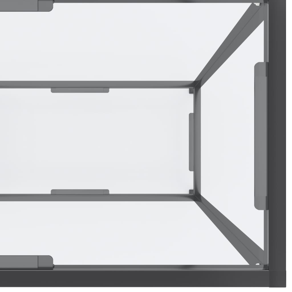vidaXL Konsolinis staliukas, skaidrus, 200x35x75,5cm, stiklas