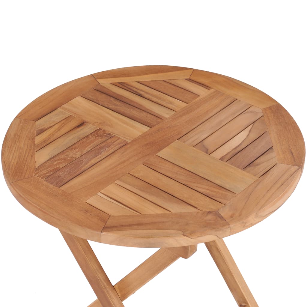vidaXL Sulankstomas sodo stalas, 45cm, tikmedžio medienos masyvas