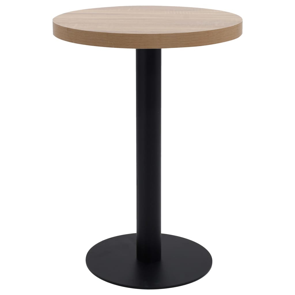 vidaXL Bistro staliukas, šviesiai rudos spalvos, 60cm, MDF