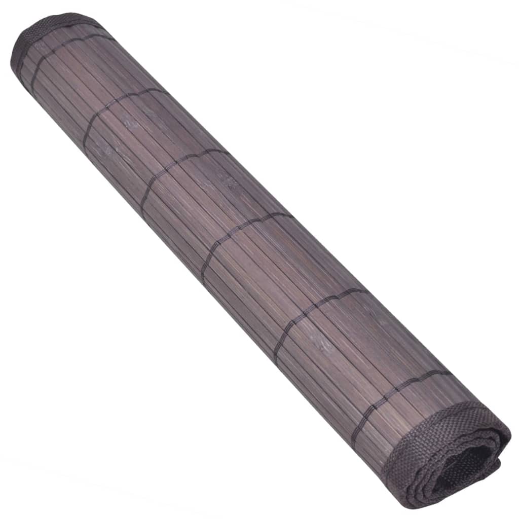 Bambukiniai padėkliukai, 6vnt., tamsiai rudos spalvos, 30x45cm
