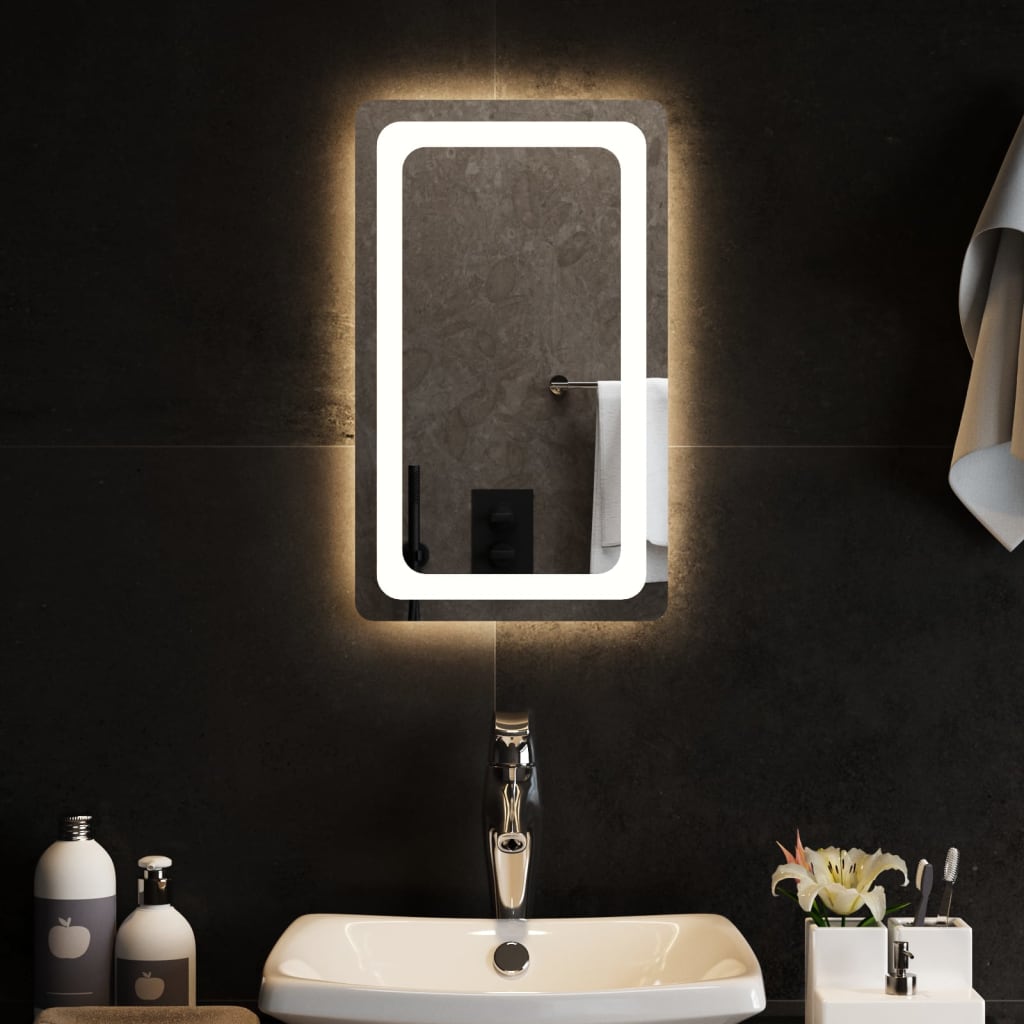 vidaXL Vonios kambario LED veidrodis, 30x50cm