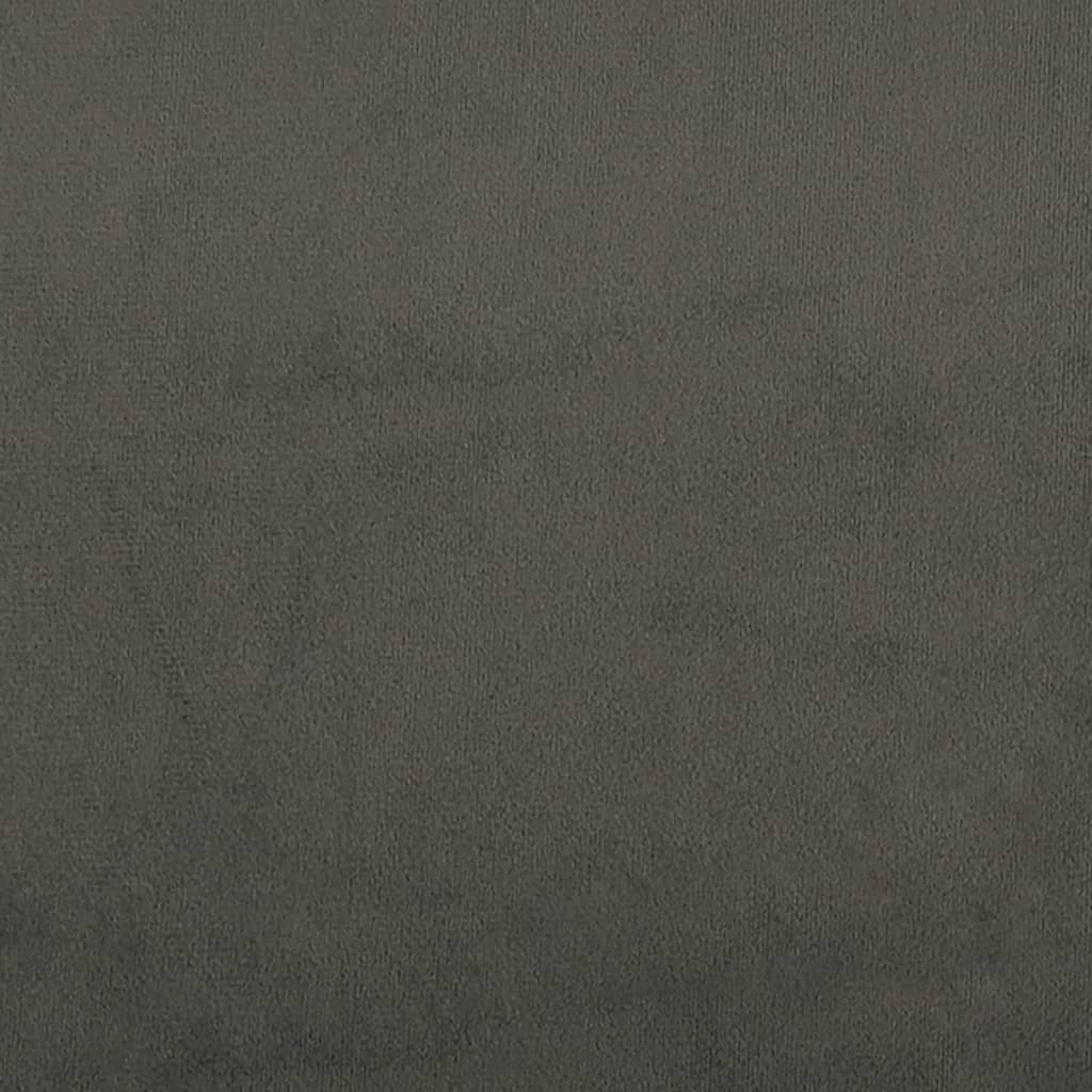 vidaXL Lovos rėmas su galvūgaliu, tamsiai pilkas, 140x200 cm, aksomas