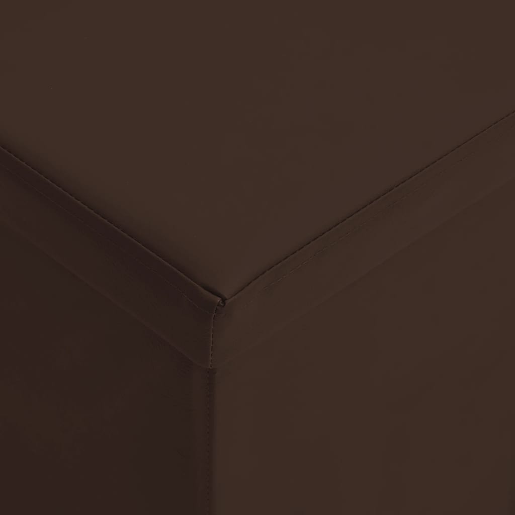 vidaXL Sulankstomas suoliukas-daiktadėžė, rudas, PVC