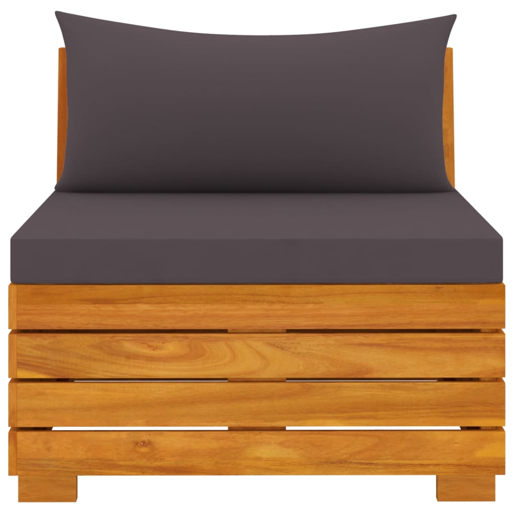 vidaXL Keturvietė sodo sofa su pagalvėlėmis, akacijos medienos masyvas