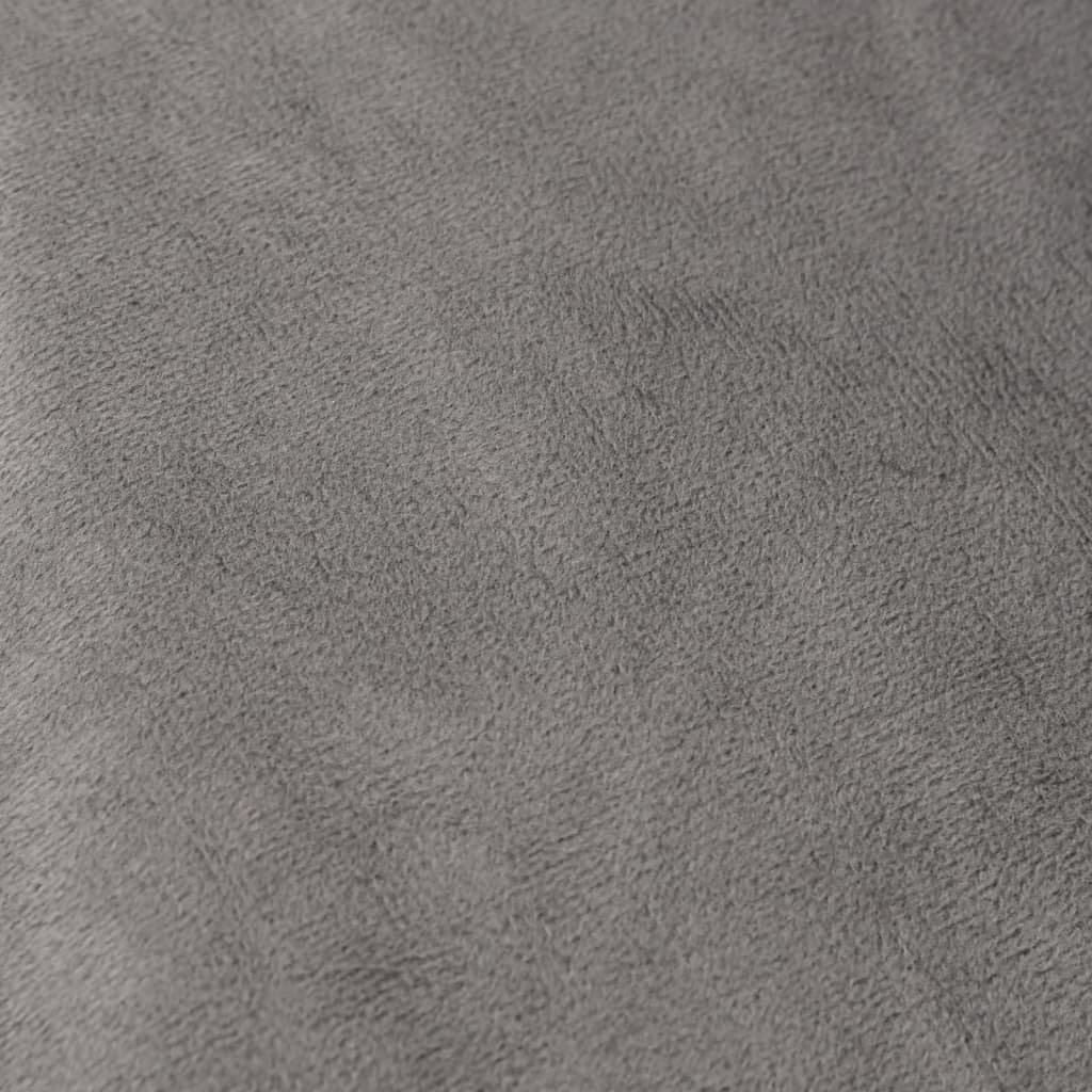 vidaXL Sunki antklodė su užvalkalu, pilka, 135x200cm, audinys, 6kg