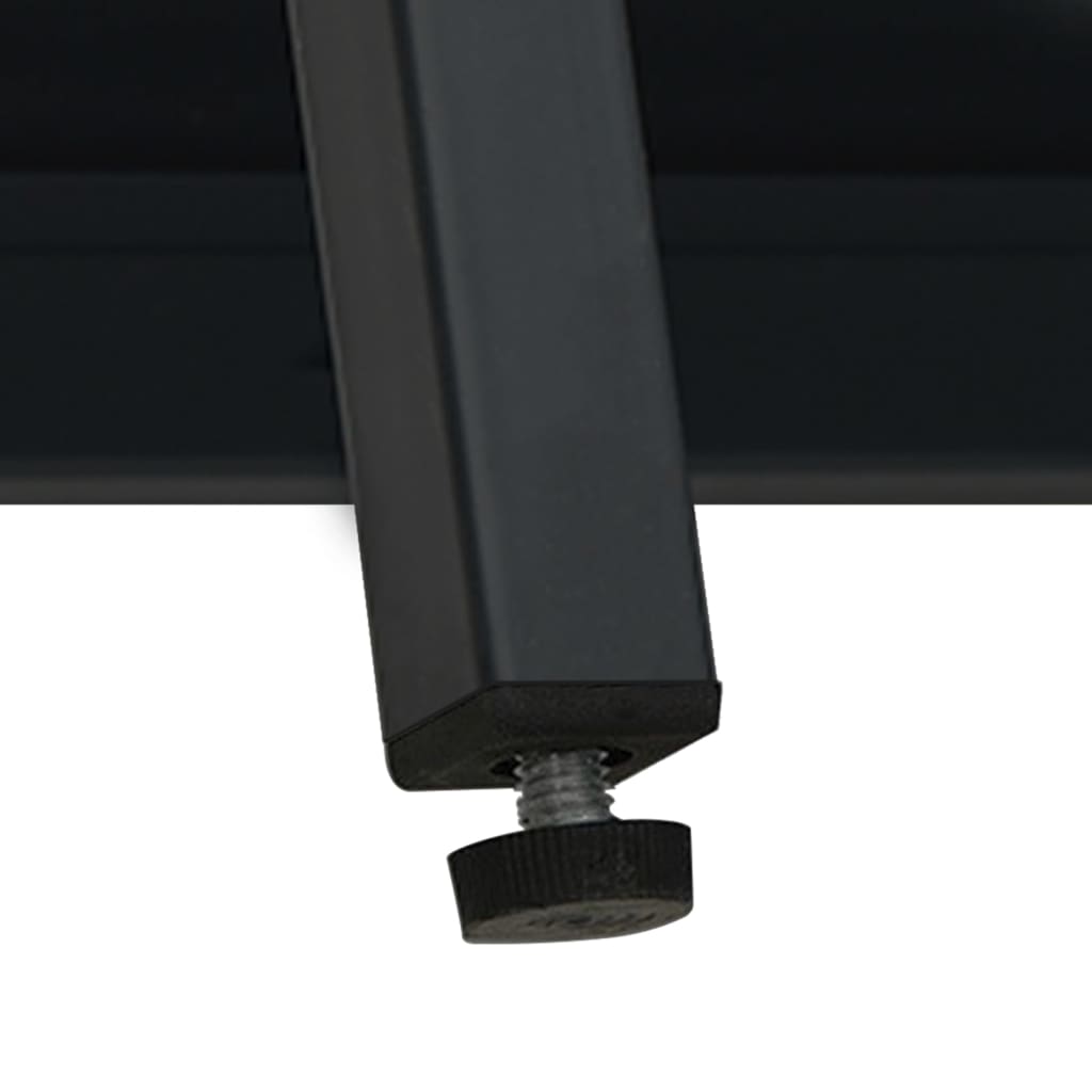vidaXL Šoninė spintelė, juoda, 105x35x70cm, plienas ir stiklas