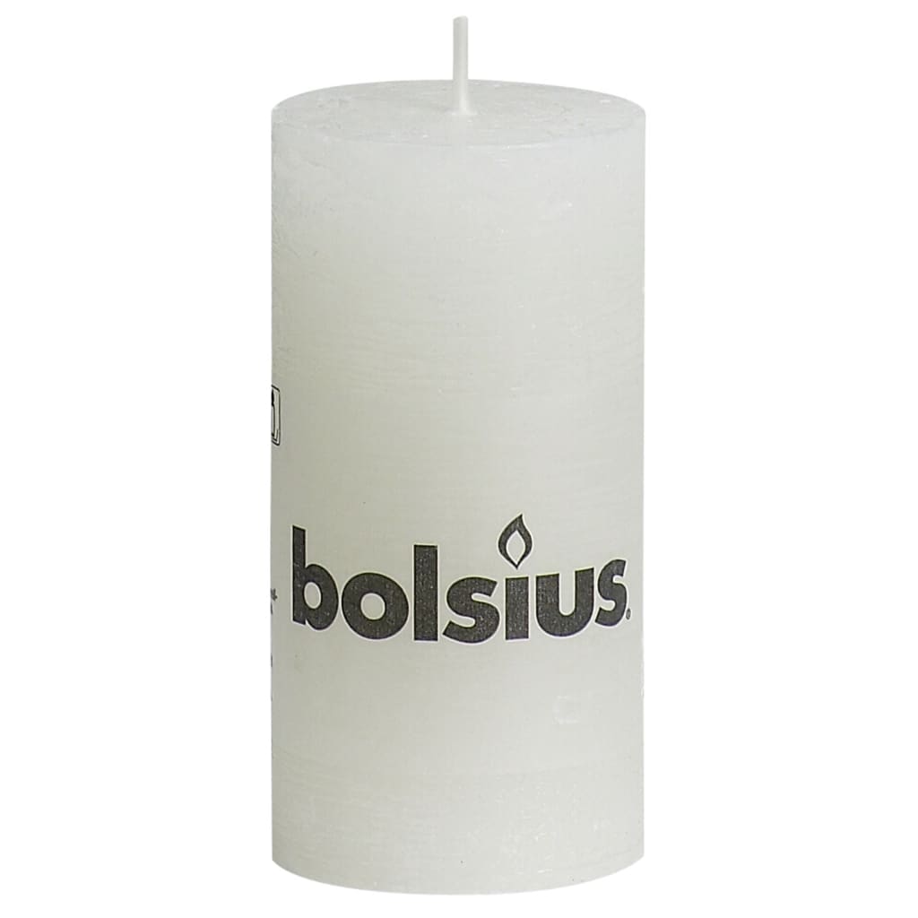 Bolsius Žvakės, 8vnt., baltos spalvos, 100x50mm, cilindro formos