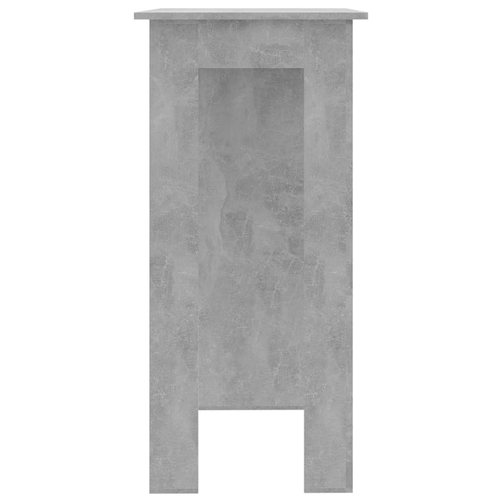 vidaXL Baro stalas su lentyna, betono pilkas, 102x50x103,5cm, MDP