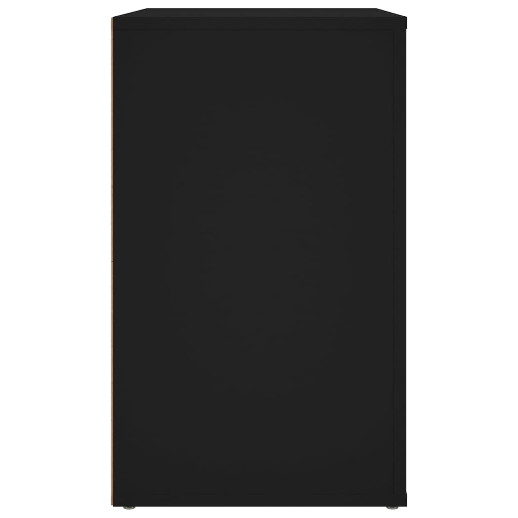 vidaXL Naktinė spintelė, juodos spalvos, 50x36x60cm, apdirbta mediena