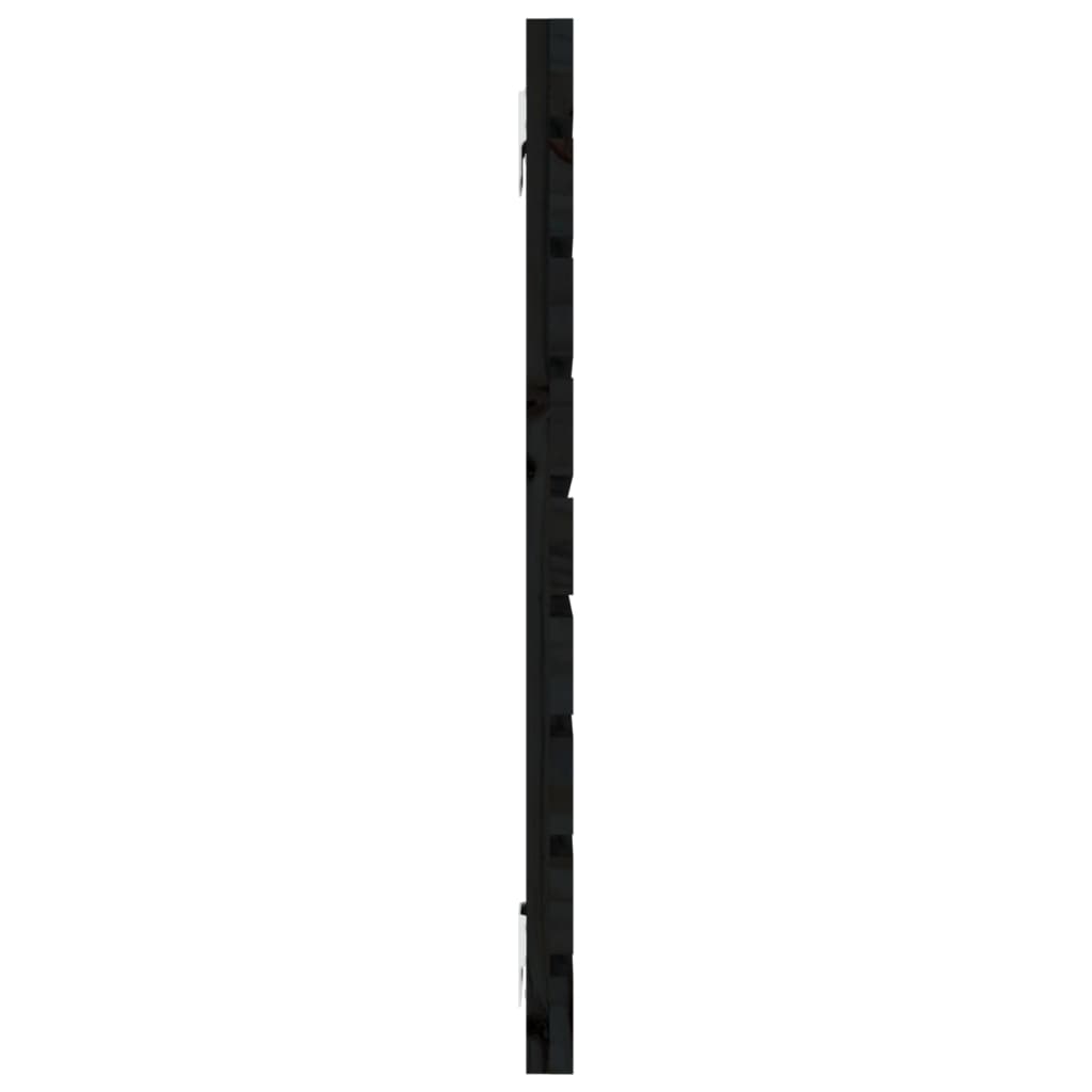 vidaXL Sieninis galvūgalis, juodas, 141x3x63cm, pušies masyvas