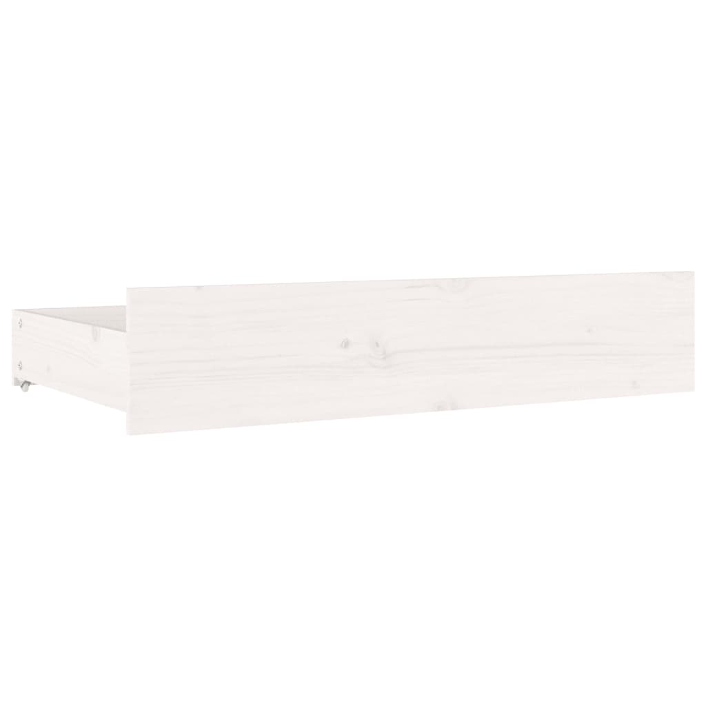 vidaXL Lovos rėmas su stalčiais, baltas, 180x200cm, itin didelis