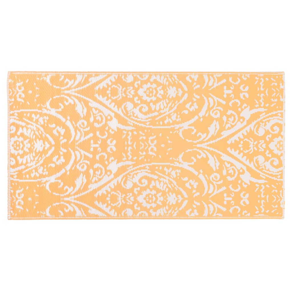 vidaXL Lauko kilimas, oranžinės ir baltos spalvos, 160x230cm, PP