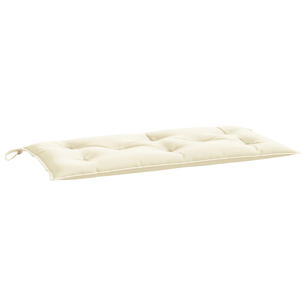 vidaXL Sodo suoliuko pagalvėlė, kreminės spalvos, 110x50x7cm, audinys