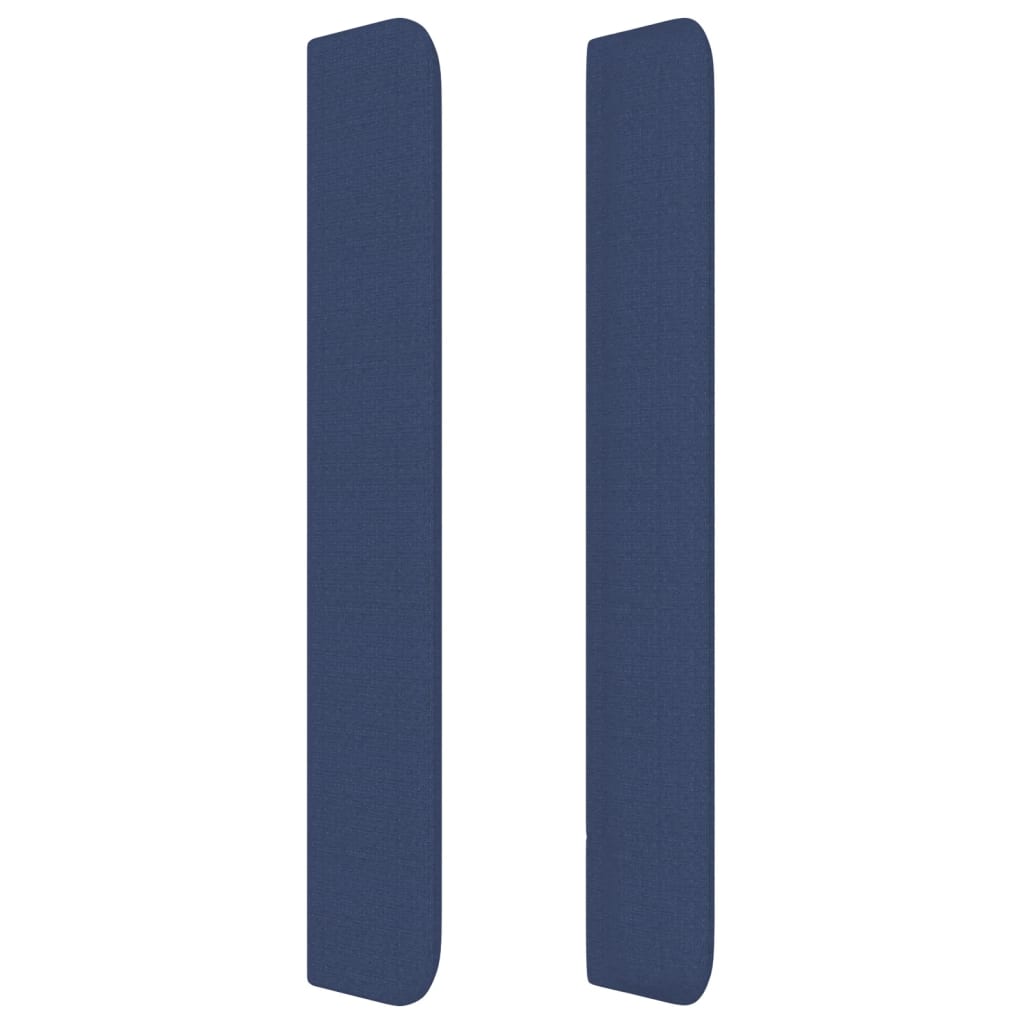 vidaXL Galvūgalis su auselėmis, mėlynos, 203x16x118/128cm, audinys