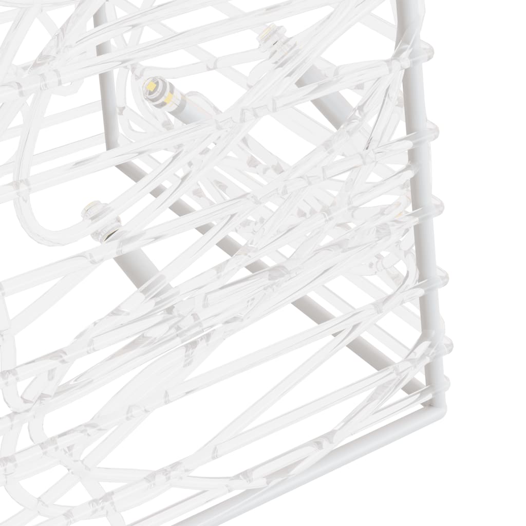 vidaXL Akrilinė LED dekoracija kūgiai, šaltos baltos, 30/45/60cm