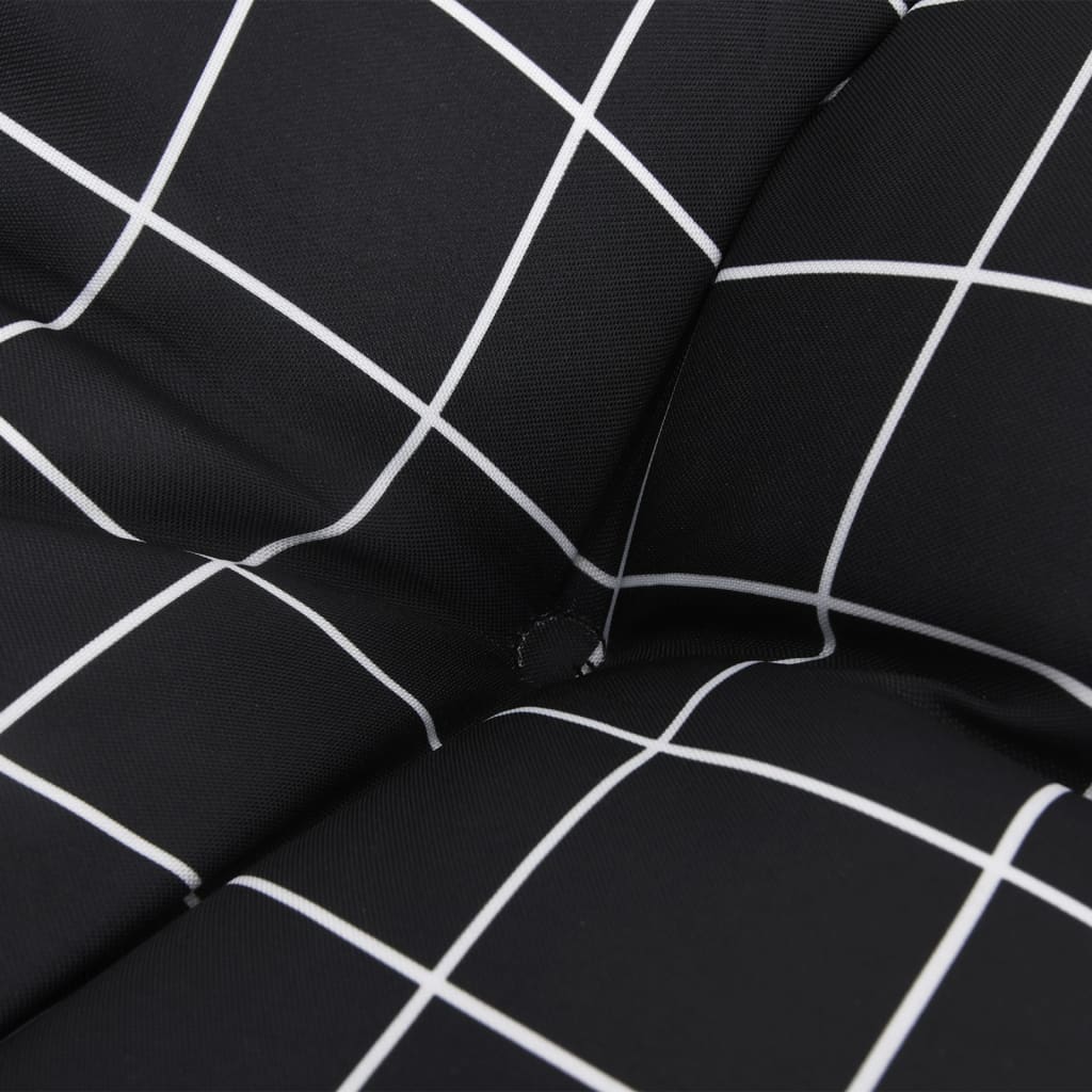 vidaXL Palečių pagalvėlės, 2vnt., juodos spalvos, audinys, languotos