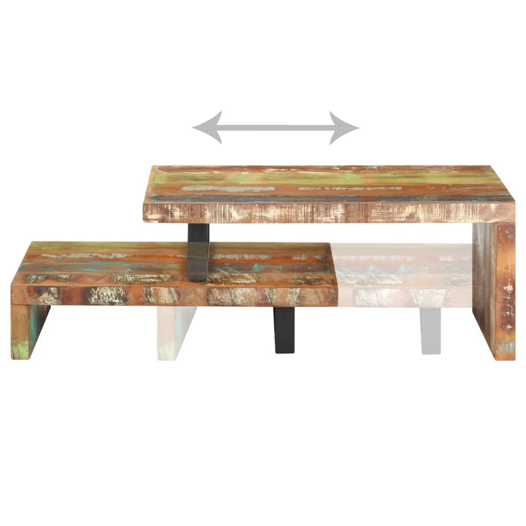 vidaXL Kavos staliukų rinkinys, 2 dalių, perdirbtos medienos masyvas